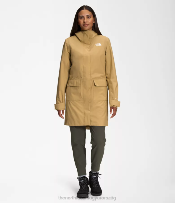 The North Face ruházat J2LJ154 antilop barna nők városi szellő eső parka ii