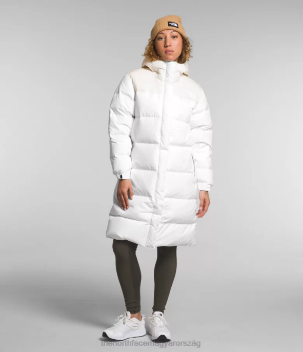 The North Face ruházat J2LJ563 tnf white/gardenia white nők nuptse parka