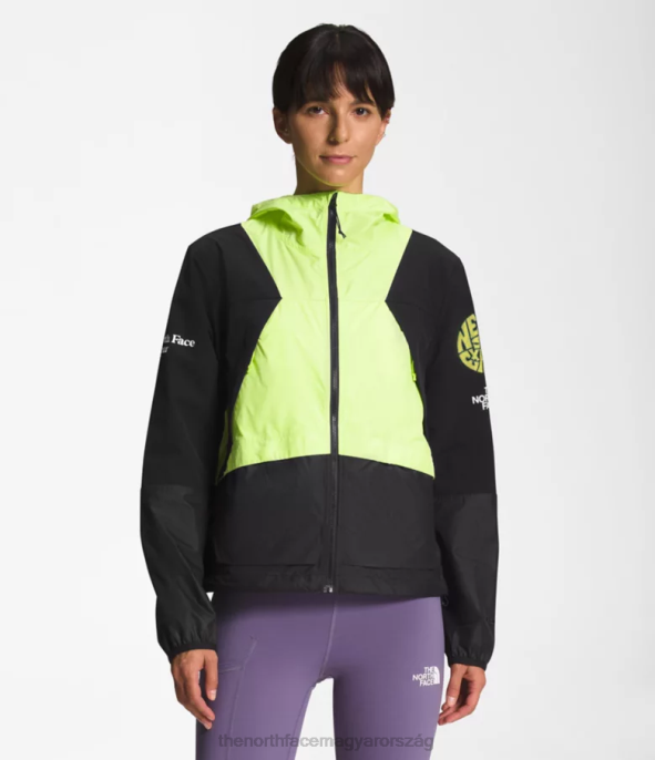 The North Face ruházat J2LJ319 tnf fekete/led sárga nők trailwear szélsíp kabát