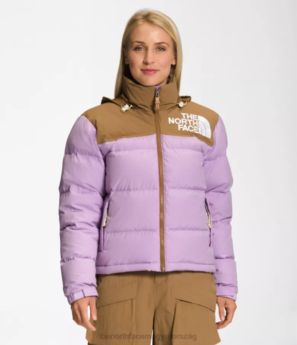 The North Face ruházat J2LJ1015 csillagfürt/hasznosbarna nők 92-es low-fi hi-tek nuptse kabát